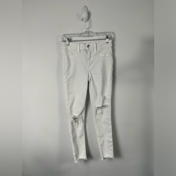 American Eagle Outfitters Denim - American Eagle Hi-Rise Distressed Cropped Skinny Jeans